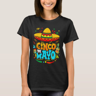 Cinco De Mayo Mexican Sombrero Fiesta Chilli Peppe T-Shirt