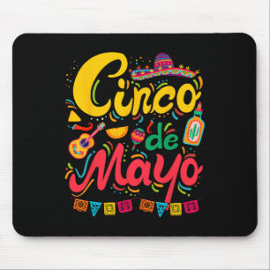 Cinco De Mayo Mexican Taco Funny 5 De Mayo Lets Fi Mouse Pad