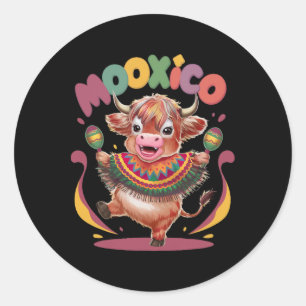 Cinco De Mayo Mooxico Mexican By  Classic Round Sticker