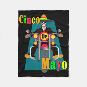 Cinco De Mayo Motorcycle Bikeriding Viclas Mexico  Fleece Blanket