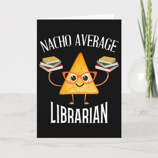 Cinco De Mayo Nacho Average Librarian Library Mexi Card (Front)