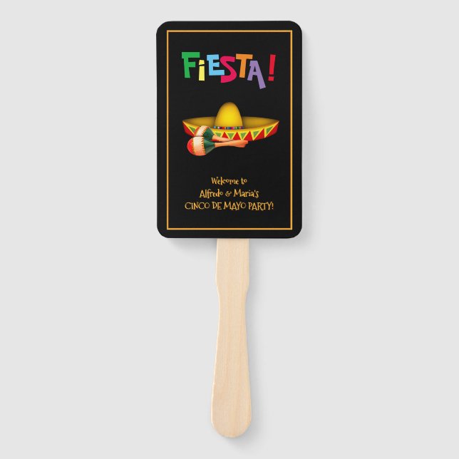 Cinco de Mayo or Mexican Fiesta  Hand Fan (Front)