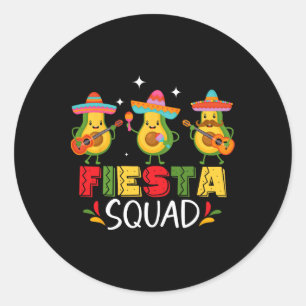 Cinco De Mayo Party Fiesta Squad Matching Family G Classic Round Sticker