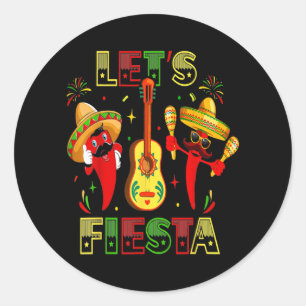 Cinco De Mayo Party Lets Fiesta Mexican For Women Classic Round Sticker