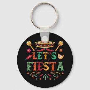 Cinco De Mayo Party Lets Fiesta Mexican Key Ring