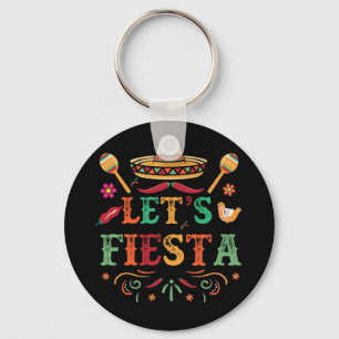 Cinco De Mayo Party Lets Fiesta Mexican Key Ring