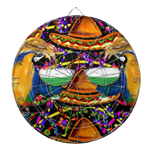Cinco De Mayo  Party Parrot Dartboard (Front)