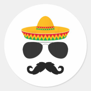 Cinco De Mayo Party Shirts Funny Cinco De Mayo Mus Classic Round Sticker
