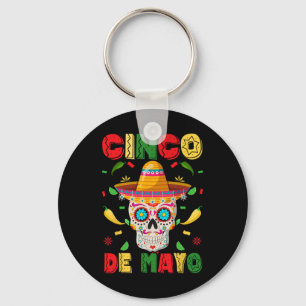 Cinco De Mayo Party Sugar Skull Men Women Mexican Key Ring