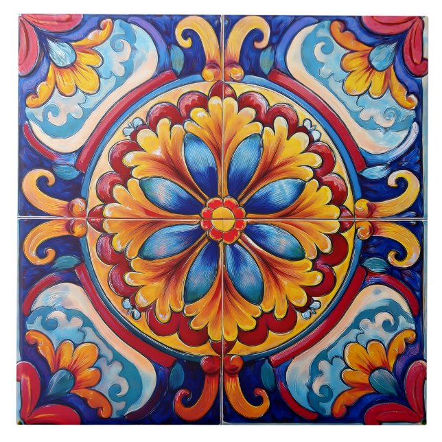 Cinco de mayo patten  ceramic tile (Front)