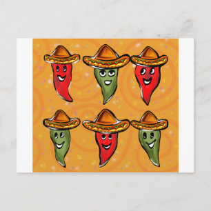 Cinco de Mayo Peppers Postcard