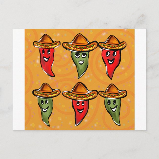 Cinco de Mayo Peppers Postcard (Front)
