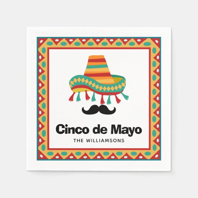 Cinco de Mayo Personalised Napkin (Front)