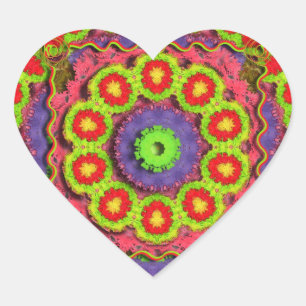 Cinco De Mayo Pinata Abstract Heart Sticker