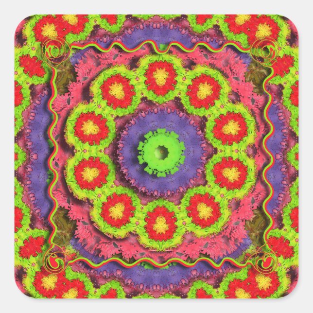 Cinco De Mayo Pinata Abstract Square Sticker (Front)