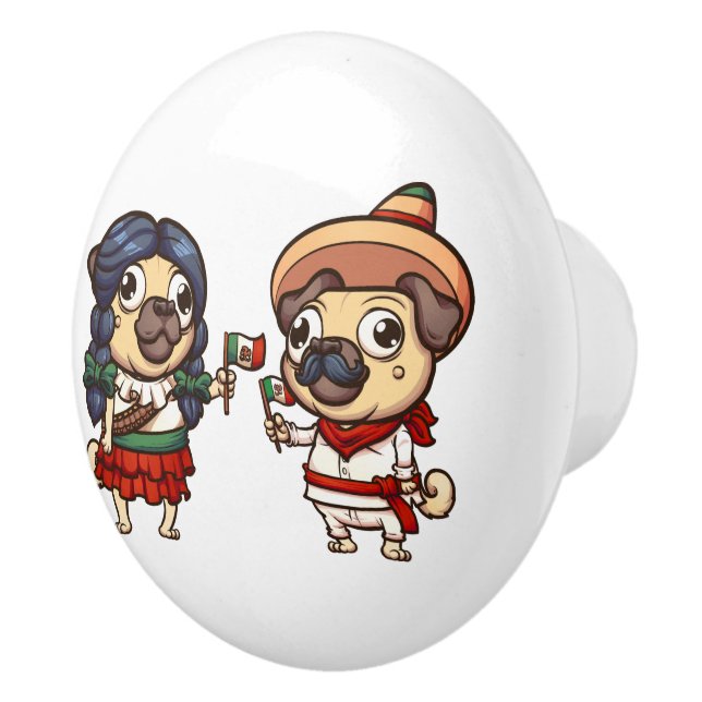 Cinco De Mayo Pugs Knob (Right)