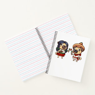Cinco De Mayo Pugs Notebook
