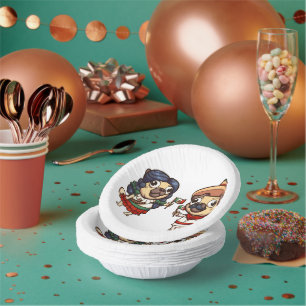 Cinco De Mayo Pugs Paper Bowls Paper Plate