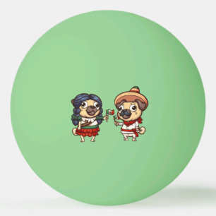 Cinco De Mayo Pugs Ping Pong Balls
