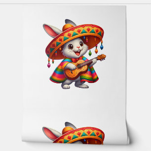 Cinco de Mayo Rabbit Wearing Mexican Sombrero Men Wallpaper