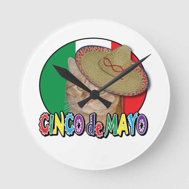 Cinco de Mayo Round Clock (Front)