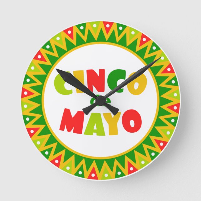 Cinco de Mayo Round Clock (Front)