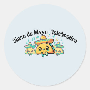 Cinco de Mayo Salsa Tacos Classic Round Sticker
