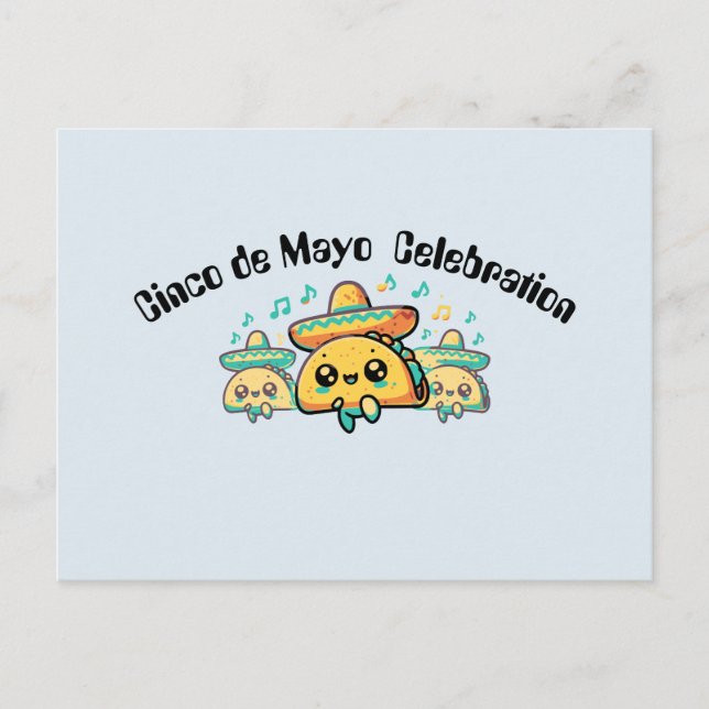 Cinco de Mayo Salsa Tacos Postcard (Front)