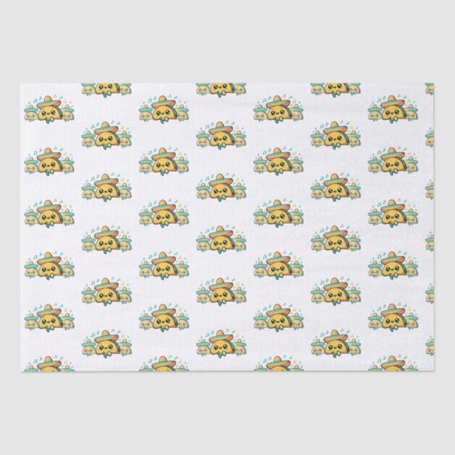 Cinco de Mayo Salsa Tacos Tissue Paper (Front)
