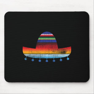 Cinco De Mayo Serape Blanket Inspired Sombrero Art Mouse Pad