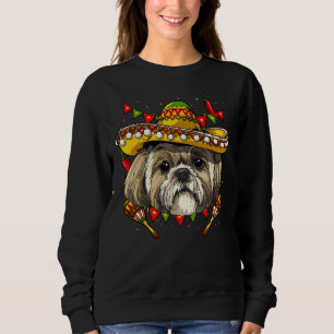 Cinco De Mayo Shih Tzu Men Women Kids Sombrero Sweatshirt