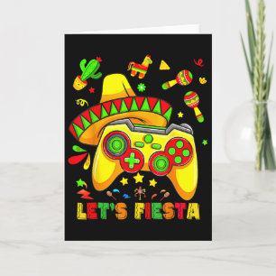Cinco De Mayo Shirt Kids Lets Fiesta Gamer Boy Vid Card