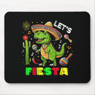 Cinco De Mayo Shirt Lets Fiesta Dinosaur T Rex Mouse Pad