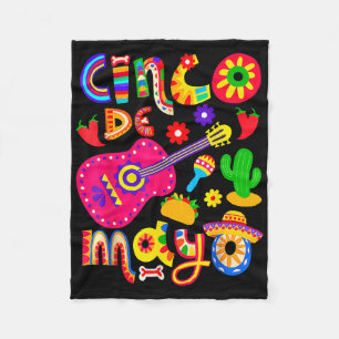 Cinco De Mayo Shirt Mexican Fiesta 5 De Mayo  Fleece Blanket