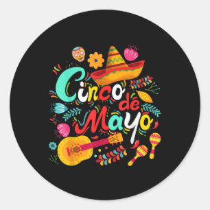Cinco De Mayo Shirt Mexican Fiesta 5 De Mayo Women Classic Round Sticker