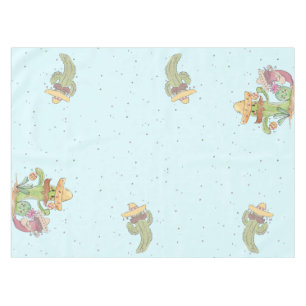 Cinco de Mayo Singing Cactus and Pepper Mariachis Tablecloth