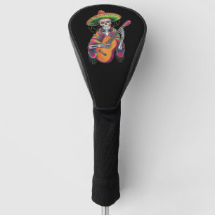 Cinco De Mayo Skeleton Skull Fiesta Guitar Golf Head Cover