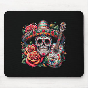 Cinco De Mayo Skull Sombrero Fiesta Mexican Skull  Mouse Pad