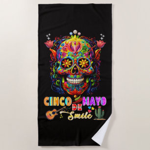 Cinco De Mayo Smile Beach Towel
