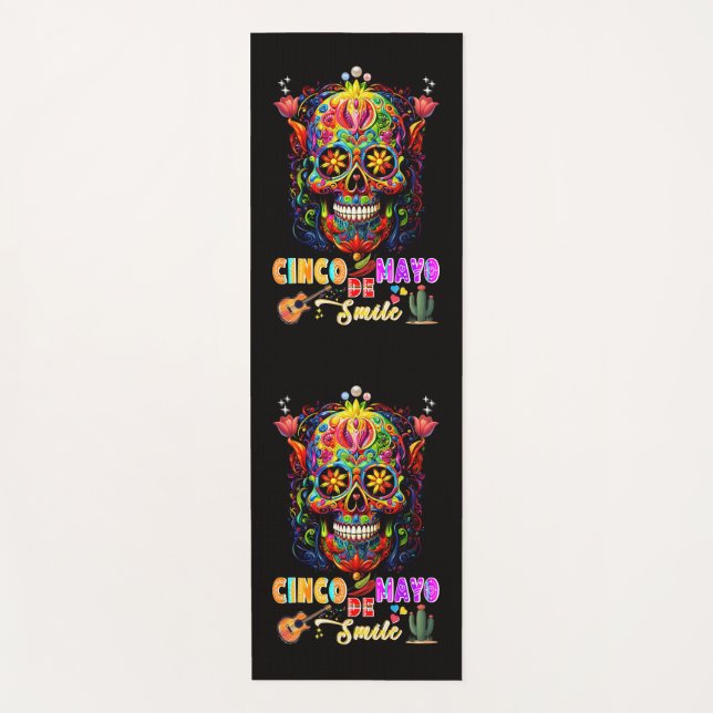 Cinco De Mayo Smile Yoga Mat (Front)