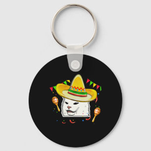 Cinco De Mayo Smudge Cat Mexican Lover Sombrero Ca Key Ring