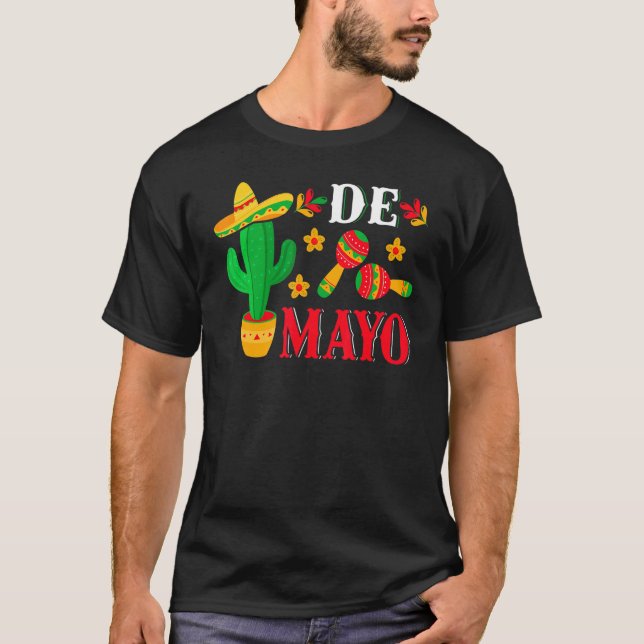 Cinco De Mayo  Sombrero Maraca Mexican Fiesta De M T-Shirt (Front)