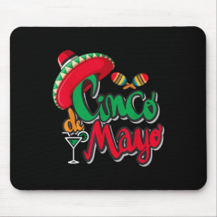 Cinco De Mayo Sombrero Men Women Mexican Taco Part Mouse Pad