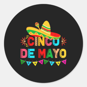 Cinco De Mayo Sombrero Mexican Festival Party _1 Classic Round Sticker
