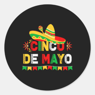 Cinco De Mayo Sombrero Mexican Festival Party  Classic Round Sticker