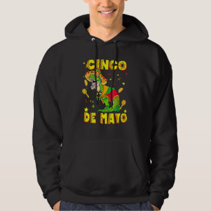 Cinco De Mayo Sombrero Tacosaurus T-Rex Dinosaur L Hoodie