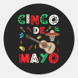 Cinco De Mayo Squad Mexican Fiesta Sombrero Women Classic Round Sticker