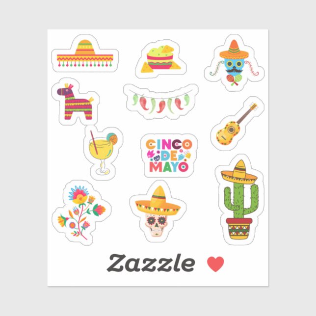 Cinco de Mayo Stickers (Sheet)