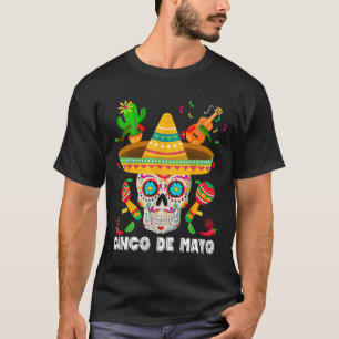 Cinco De Mayo Sugar Skull 5 De Mayo Mexican Fiesta T-Shirt
