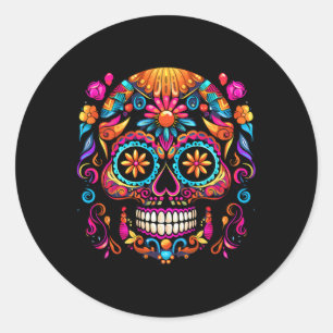 Cinco De Mayo Sugar Skull Dia De Los Muertos Day O Classic Round Sticker